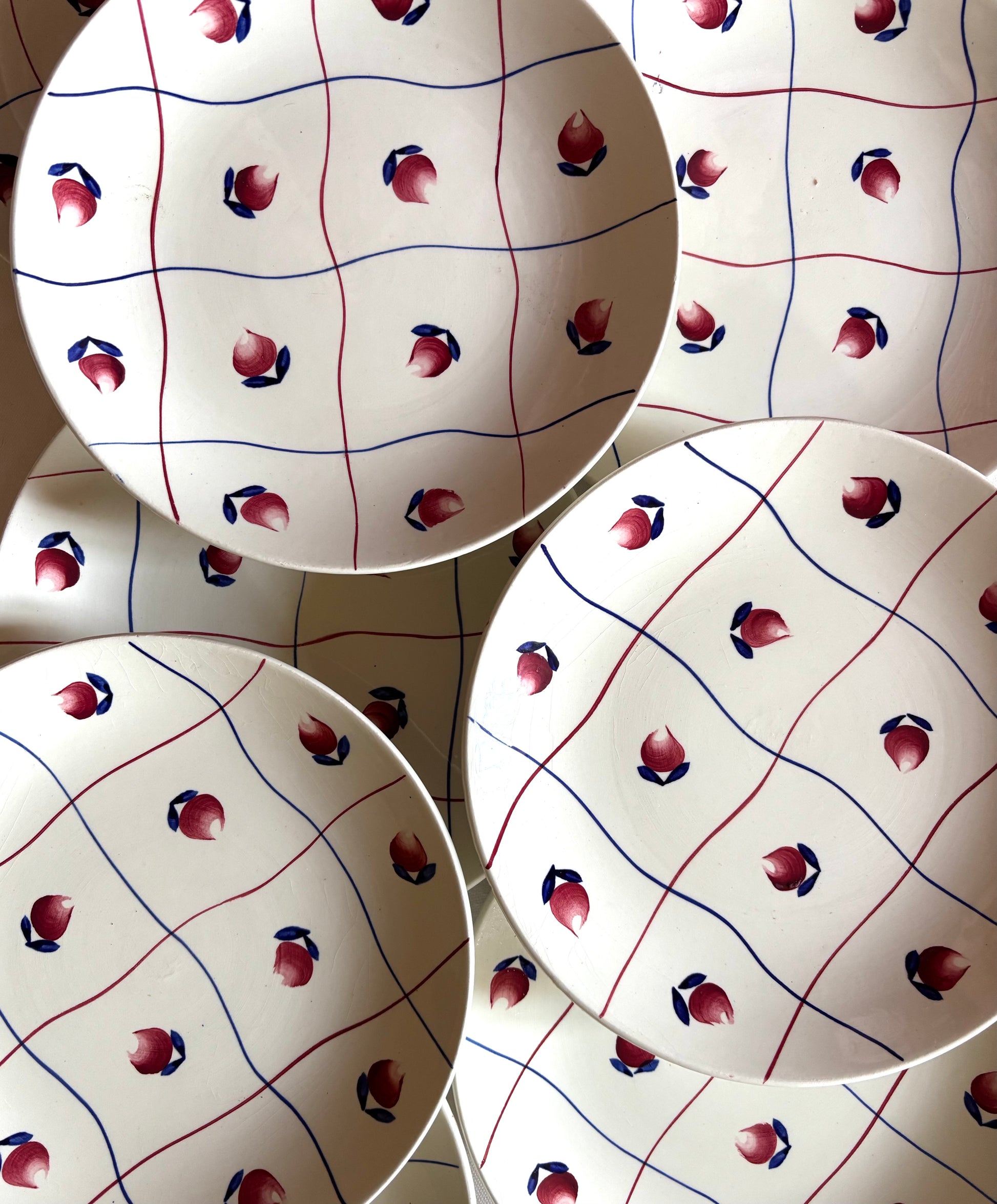 Gien, assiettes à desset