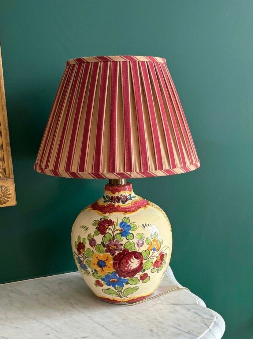Pied de lampe en céramique peint à la main