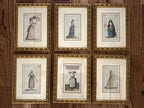 6 gravures encadrées - études de costumes