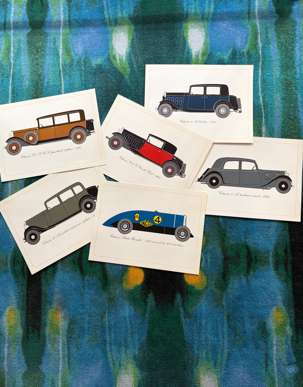 6 affiches voitures Citroën