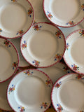 Assiettes à desset Sarreguemines modèle "Evelyne"