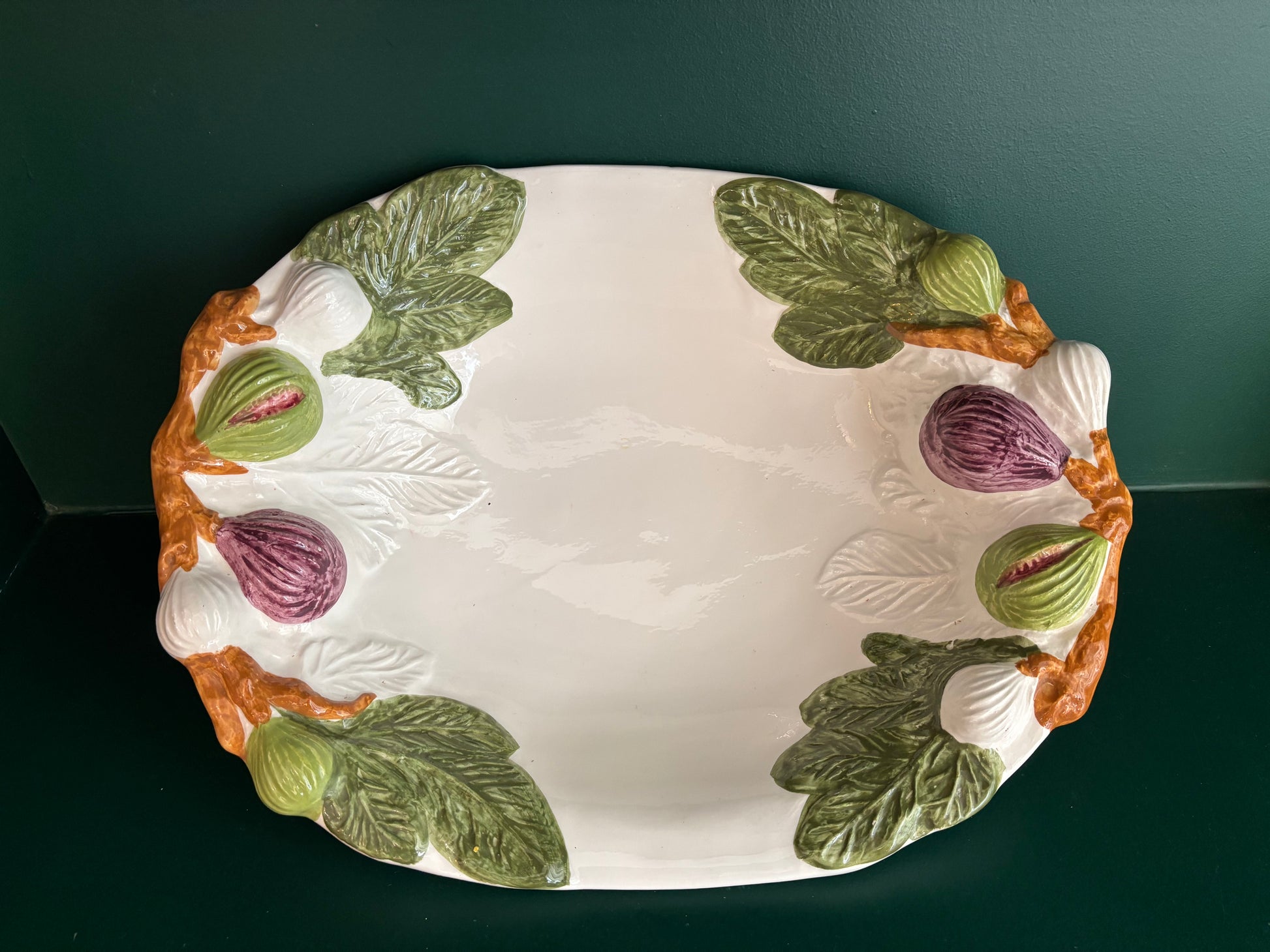 Corbeille à fruits vintage en céramique