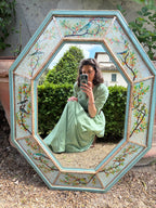 Miroir octogonal en bois