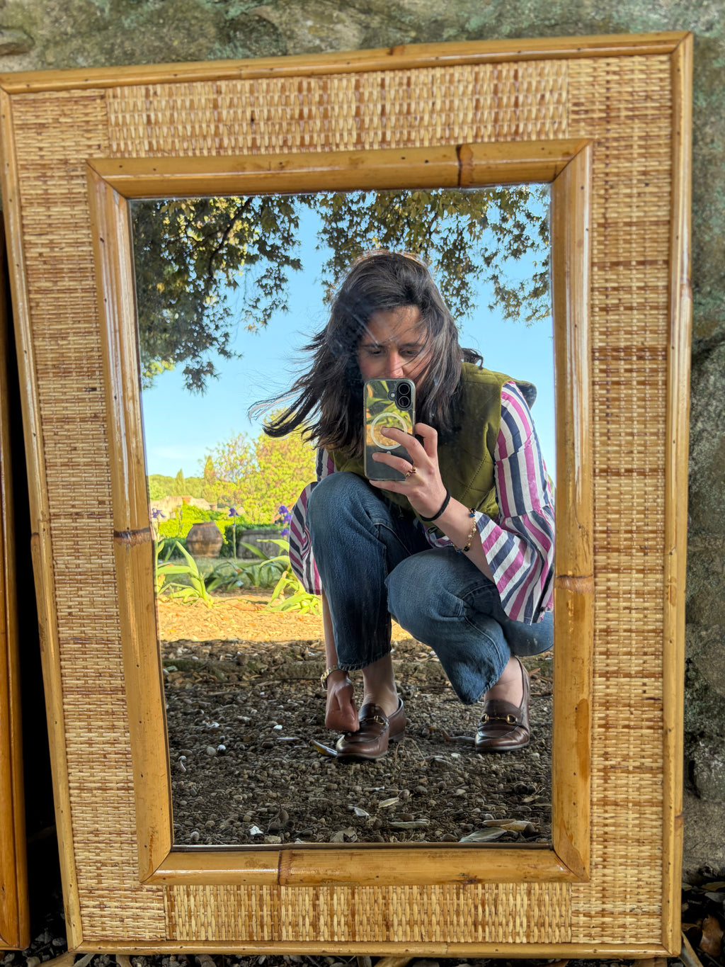 Grand miroir vintage