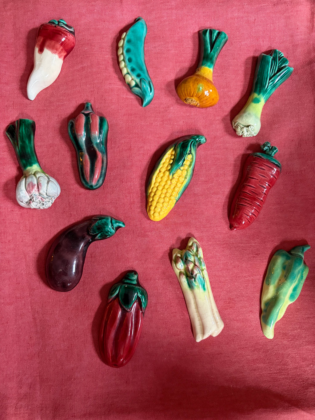 Porte couteaux légumes en barbotine