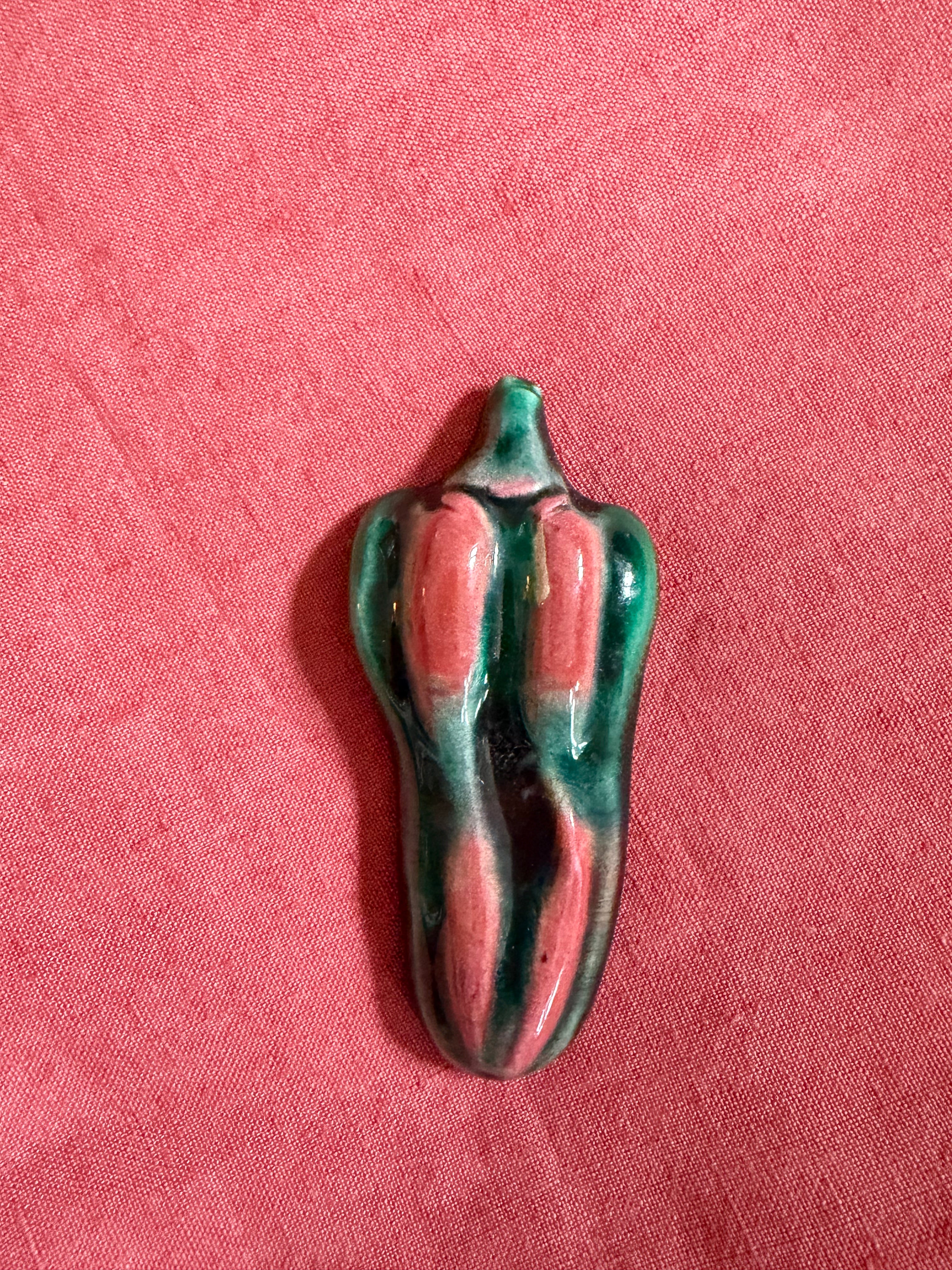 Porte couteaux légumes en barbotine