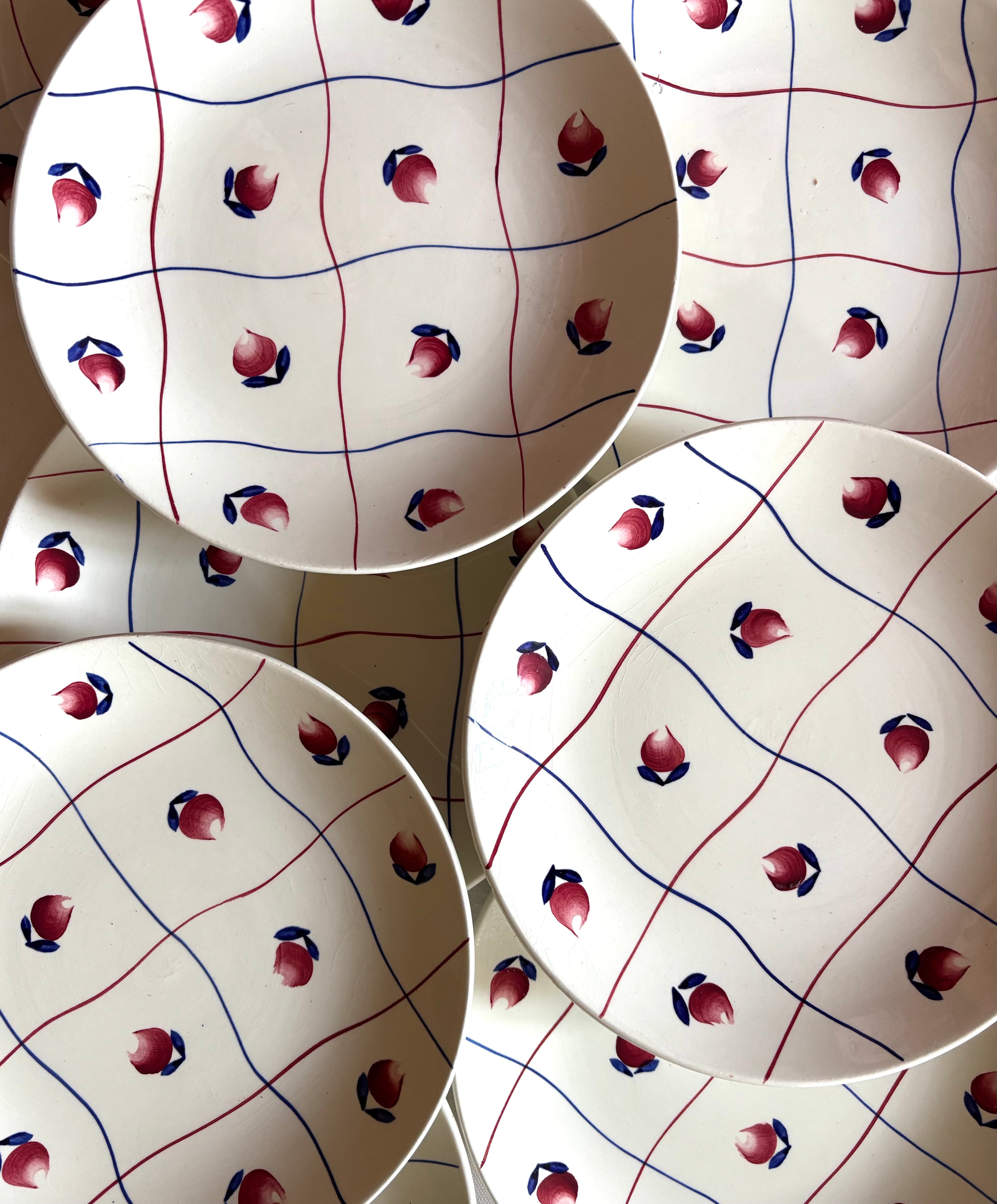 Gien, assiettes à desset