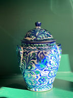 Grenade, pot à couvercle en faience
