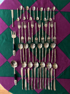 Ménagère Bambou en laiton -  50 pièces