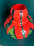 Vase bicolore en verre