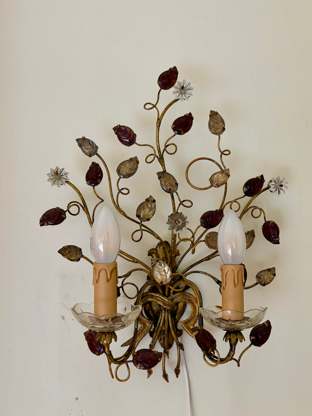Applique fer et verre
