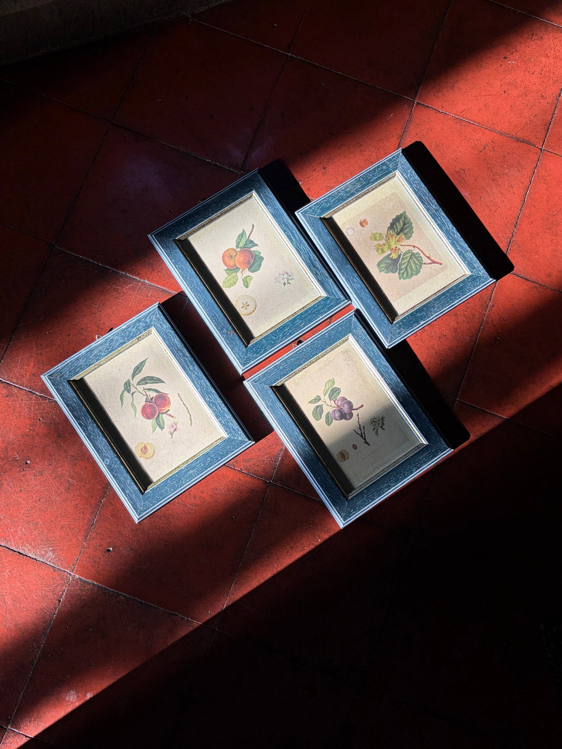 Quatre petites estampes encadrées