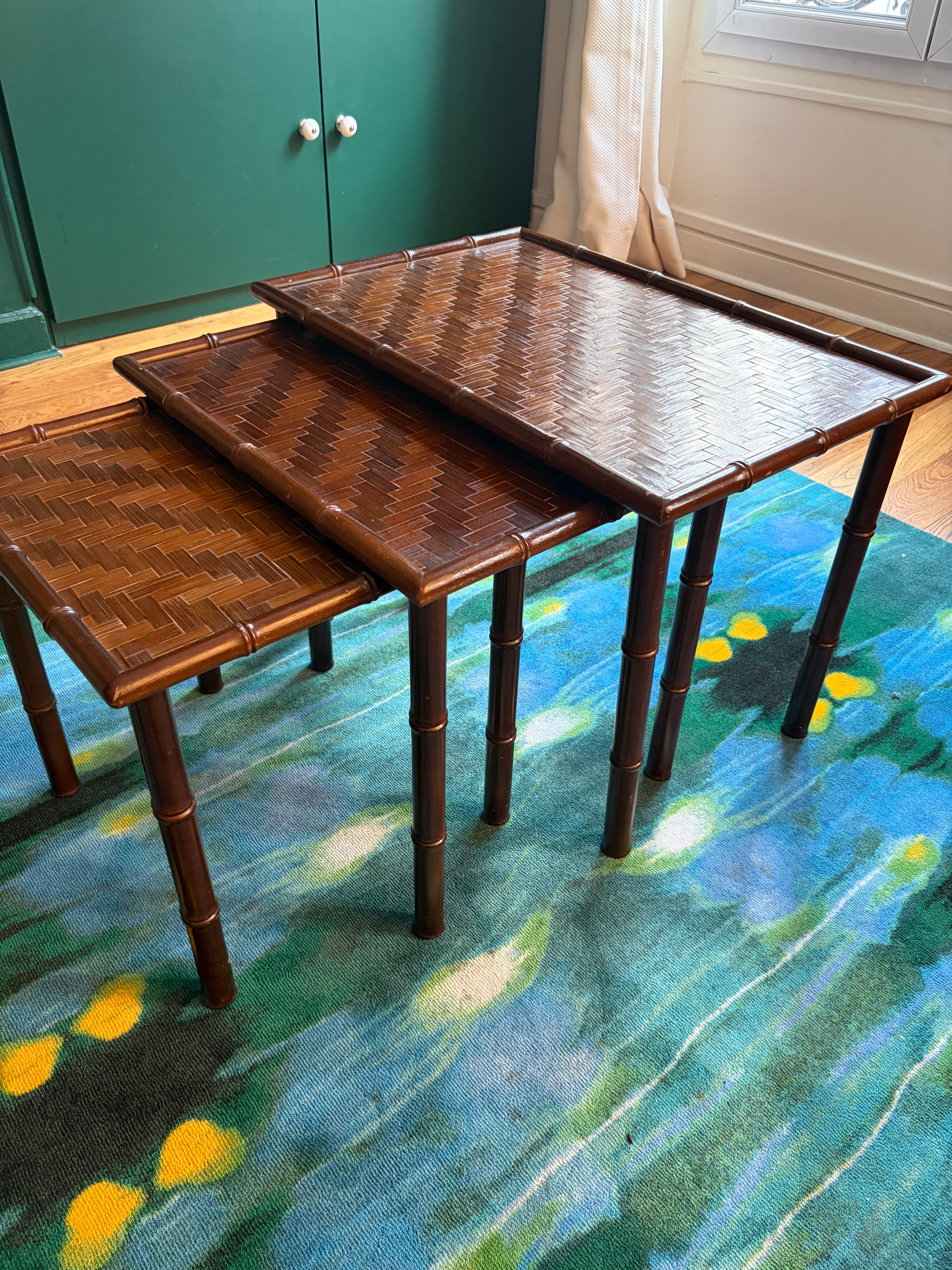 Tables gigognes en bambou