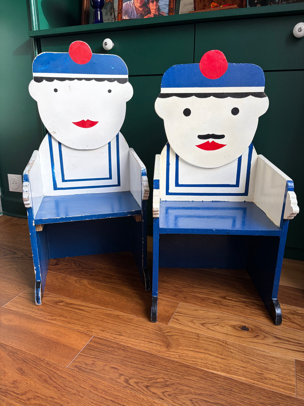 Paire de fauteuils enfant marinier